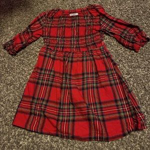 Old Navy Girls plaid Flannel Rouched top Dress